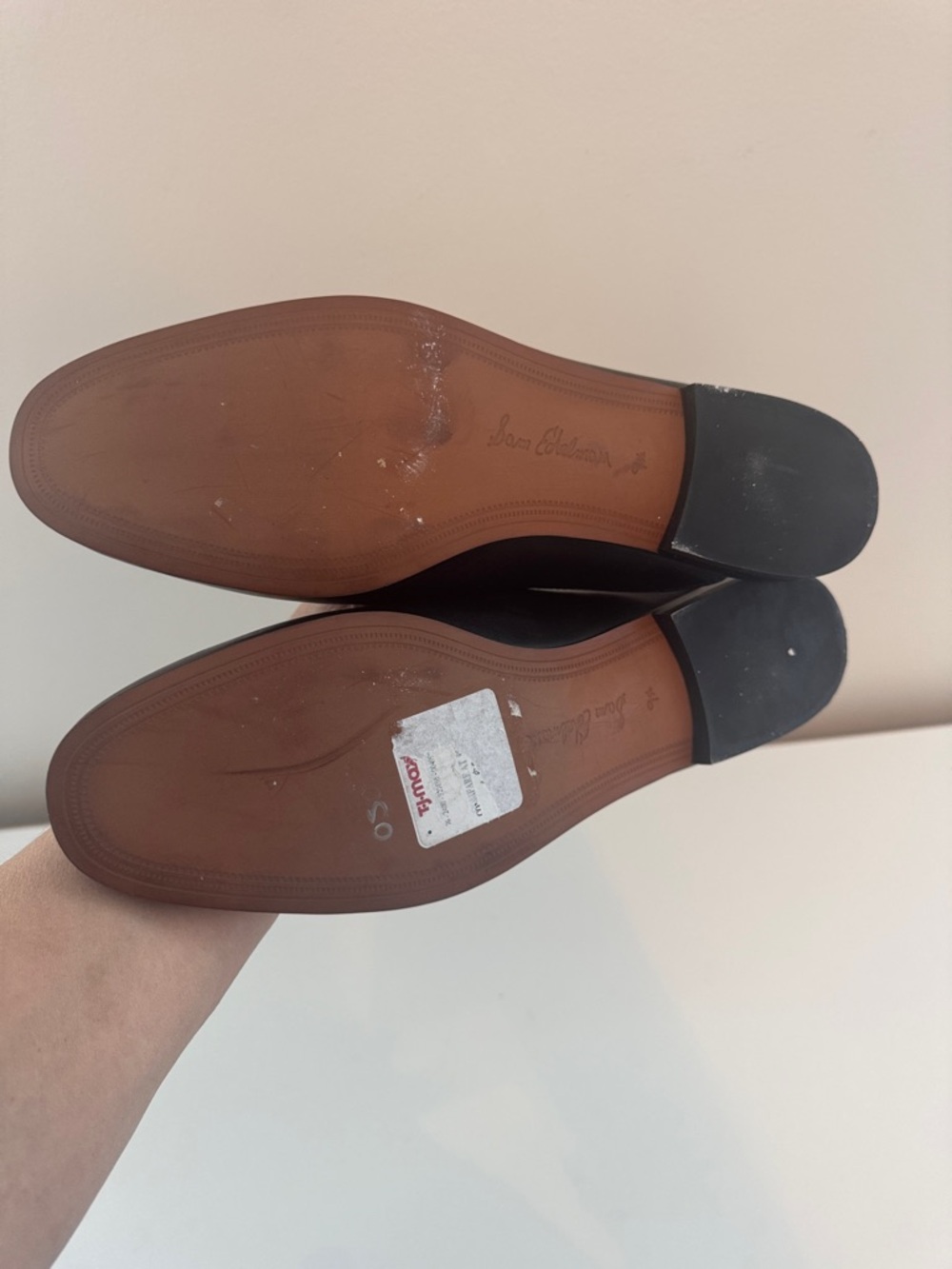 Sam Edelman Black Leather Mule Loafers with Gold Bit - Picture 3 of 4